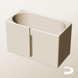 CX96-130-SB Slotted Modular Stacking Storage Boxes Bins | Printable Objects - Infinite Containers | stl file for 3d printing