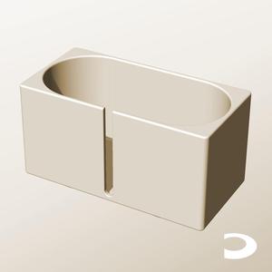 CX96-105-SB Slotted Modular Stacking Storage Boxes Bins | Printable Objects - Infinite Containers | stl file for 3d printing