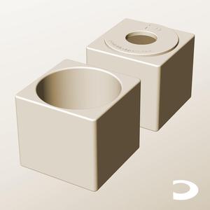 CS96-95-P Pierced Modular Stacking Storage Box Bin Container Planter Lamp Shade | Printable Objects - Infinite Containers | stl file for 3d printing