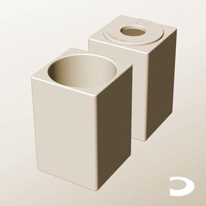 CS96-160-P Pierced Modular Stacking Storage Box Bin Container Planter Lamp Shade | Printable Objects - Infinite Containers | stl file for 3d printing