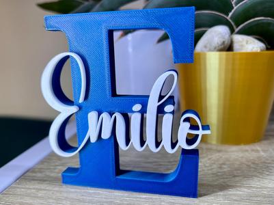 EMILIO name ornament nameplate initial names