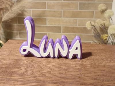 Luna Disney Name Sign Decorate Room child Birthday