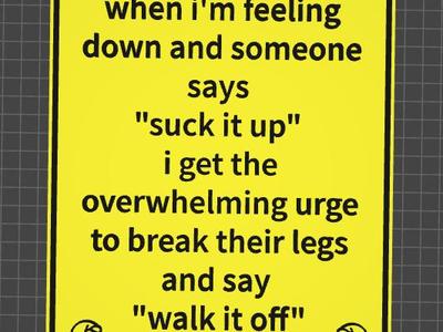 funny sign break their legs