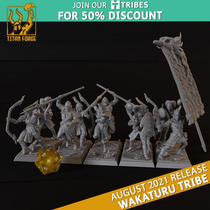Warriors - Wakaturu Tribe - Titan Forge Miniatures August 2021