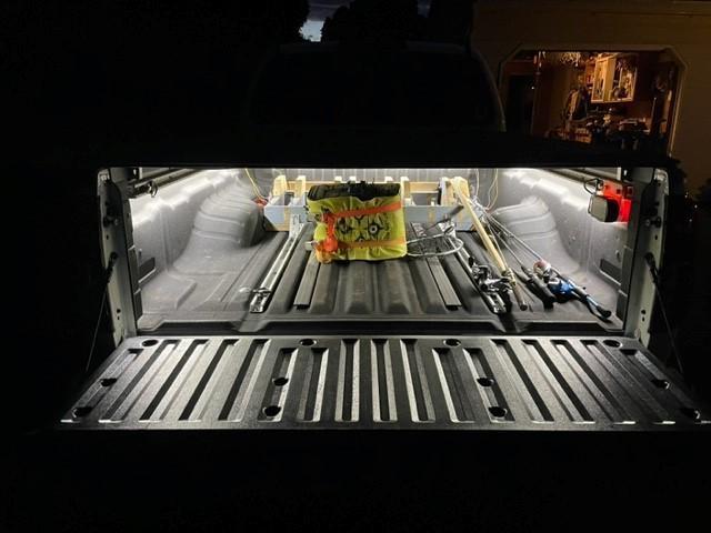 Ryobi battery terminal - truck bed mounting for LED lights