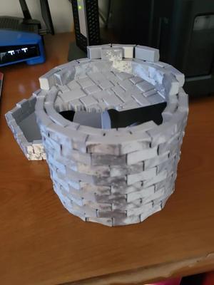 Base attached and the all around ruined top   