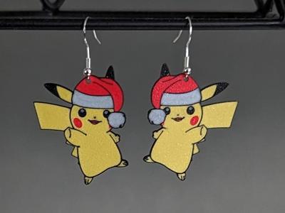 Pokemon "Christmas Pikachu" Earrings