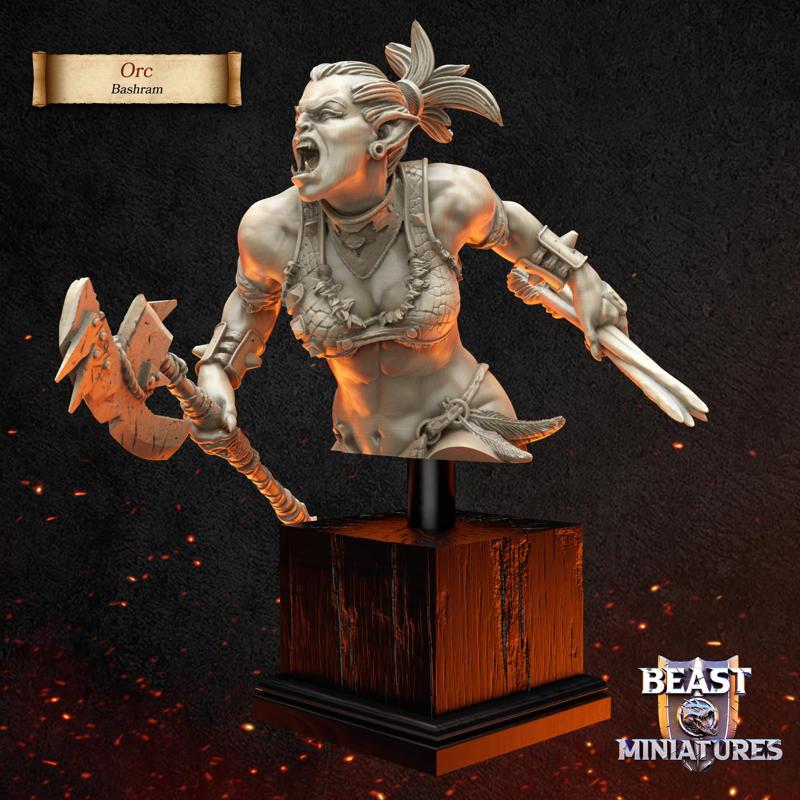 Female Orc Duurgat Bust - Plus a NSFW version