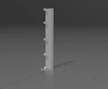 hook rack with 5 hooks.   