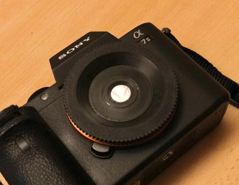 Wide-angle pinhole body cap for Sony mirrorless cameras