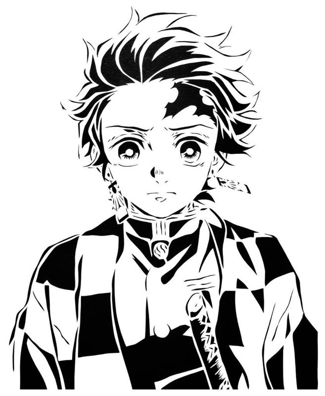Tanjiro Kamado stencil 11