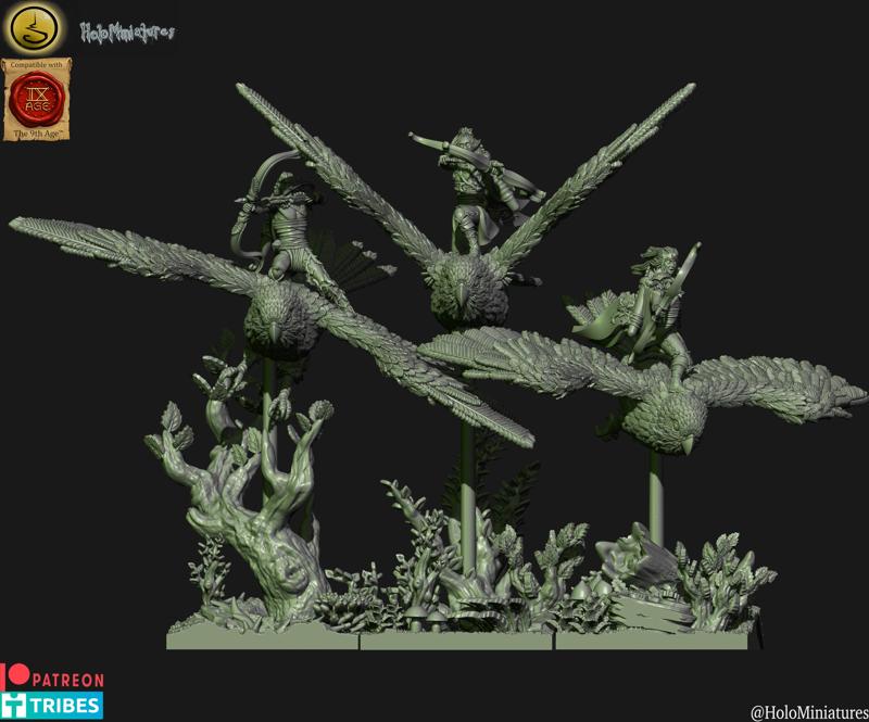 Wood elves Kestrel knights (elf)