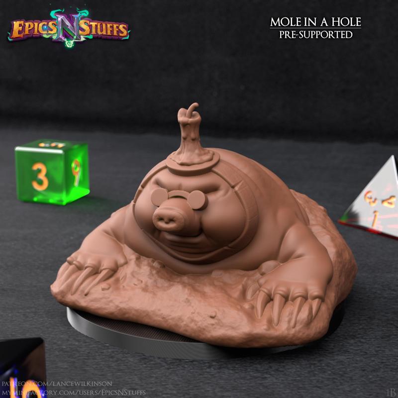 Mole in a Hole 1B Miniature - Pre-Supported