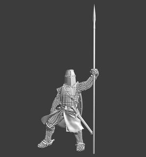 Medieval knight with lance/banner