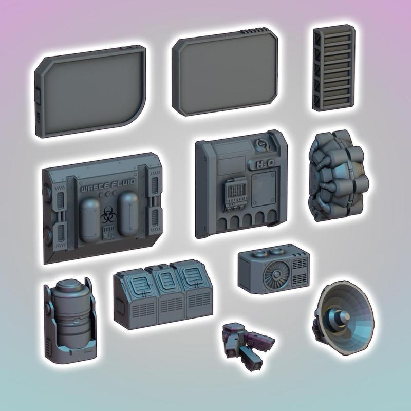 Flatline City: Exterior Wall Accessories (OpenLock Compatible)