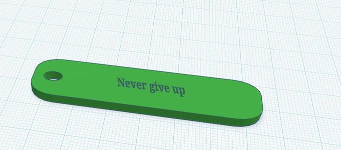 NEVER GIVE UP   