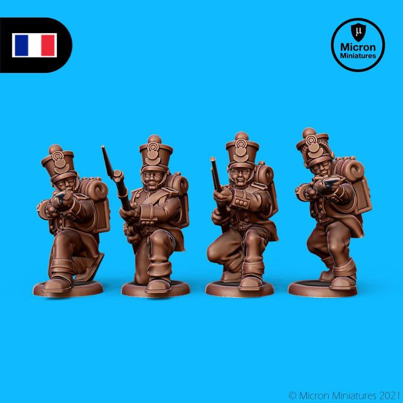 French infantry 1808-1812, Firing (Kneeling)