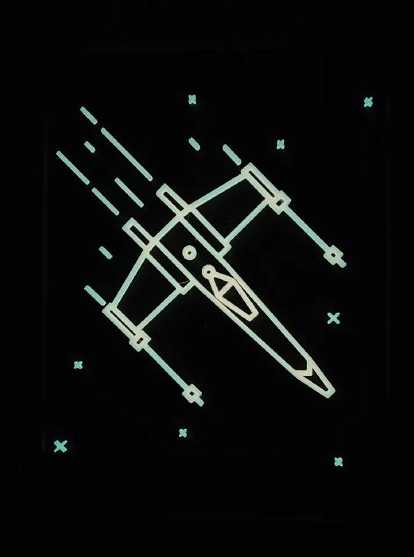 Star Wars Neon Line Art - X-Wing   