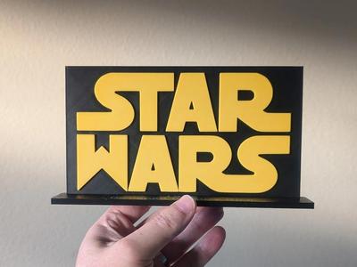 1976 Star Wars Suzy Rice Logo + Stand   
