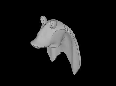 Lego Compatible (30371.dat) 0 Minifig Head Gungan with Split Eyes   