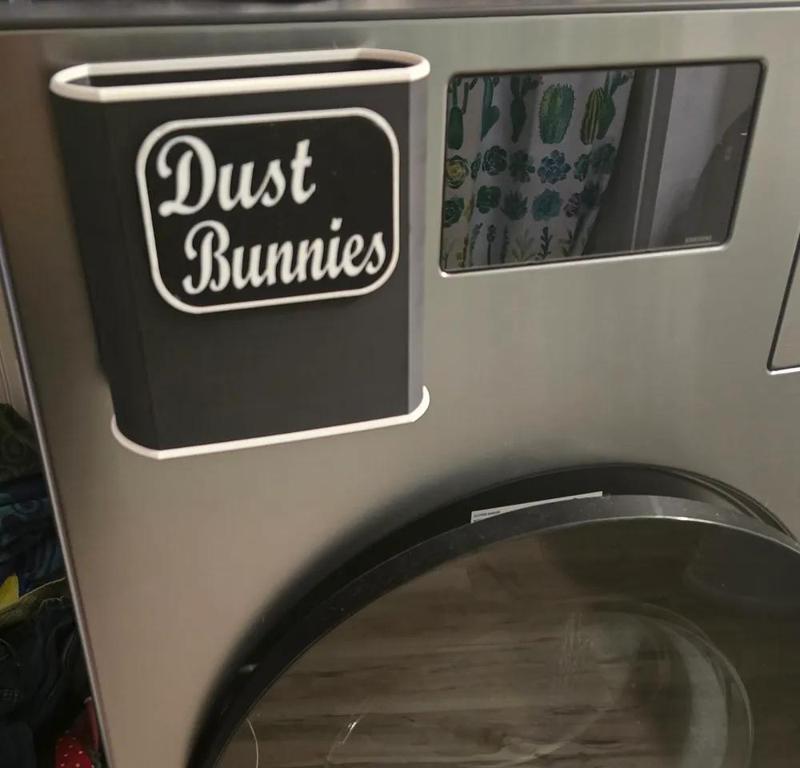 Dust Bunnies Laundry Lint Collection Bin   