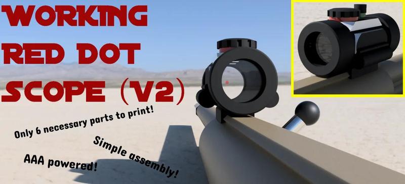 working red dot sight (COSPLAY ONLY) (PARAMETRIC!)   