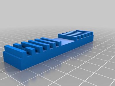 Modified TUSH++ rail and stabilizer with proper rib spacing and countersink pocket