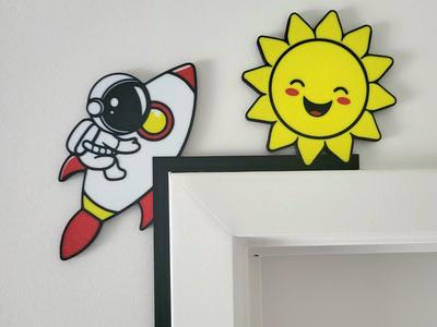 Spaceman with Sun or Moon