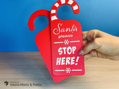 Santa Stop Here Door Hanger 