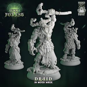 Druid in wood mask