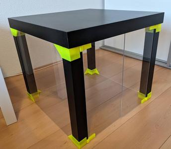 IKEA LACK enclosure post adjustable and more solid