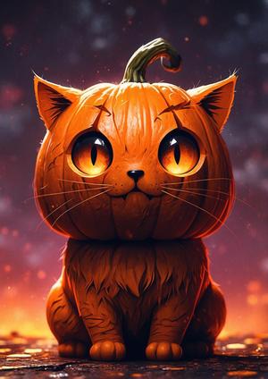 Cute Pumpkin Cat