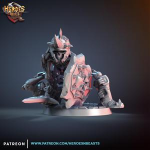 Skeleton warrior - crouched