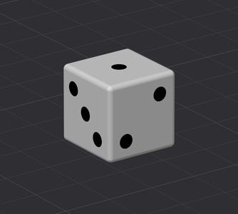 3er Würfel (Dice) - Würfel mit Augen 1, 2 und 3