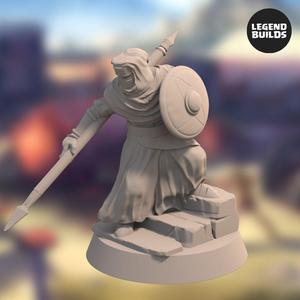 Night s Cult Follower with Spear and Shield - Pose 3