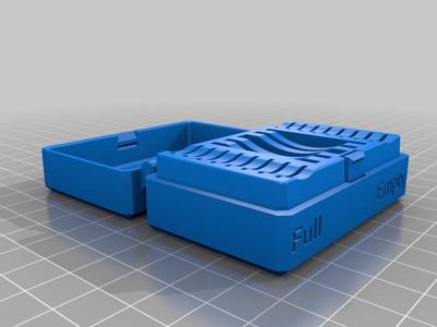 Hinged Sd & Micro SD Card Box - 16 Slots - All In One Piece Remixed