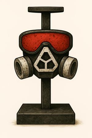 Headphone Stand Gas Mask