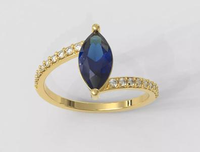 Marquise Gemstone Modern Ring