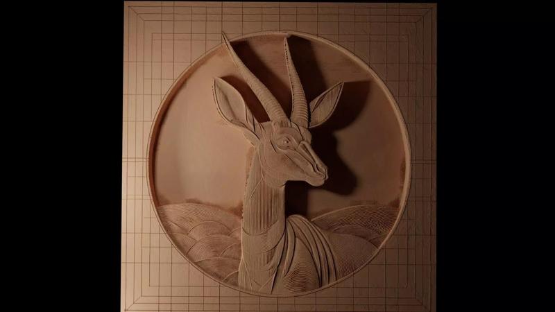 Gerenuk CNC 3d Print High Relief Sand Casting