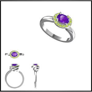 JCD Format Minimalist color stone rings 3dm jewelry