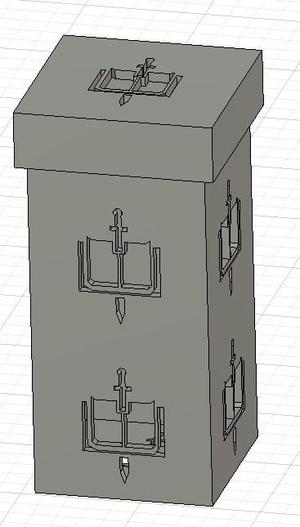 Grey Knight 16mm Dice Box
