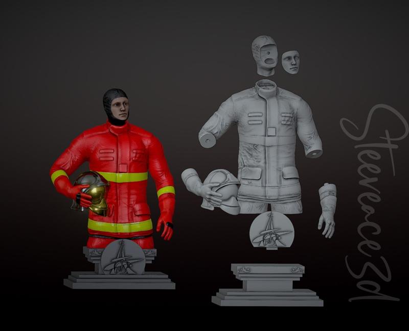 3d firefighter french sapeur pompier