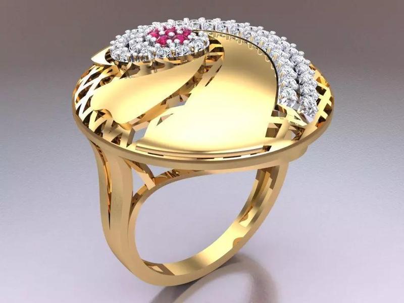 Mesh flower ring - Italian rings - Womens Rings - N6349