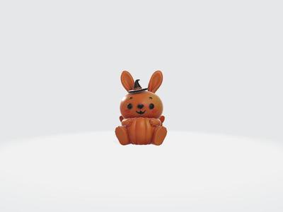 Cute Halloween Pumpkin Bunny – 3D Printable Model