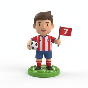 Dynamic Soccer Fan Figurine - 3D Printable Football Supporter Model