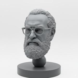 Highly Detailed Professor Head Sculpt for Custom Action Figures - 3D Print STL File for Collectibles