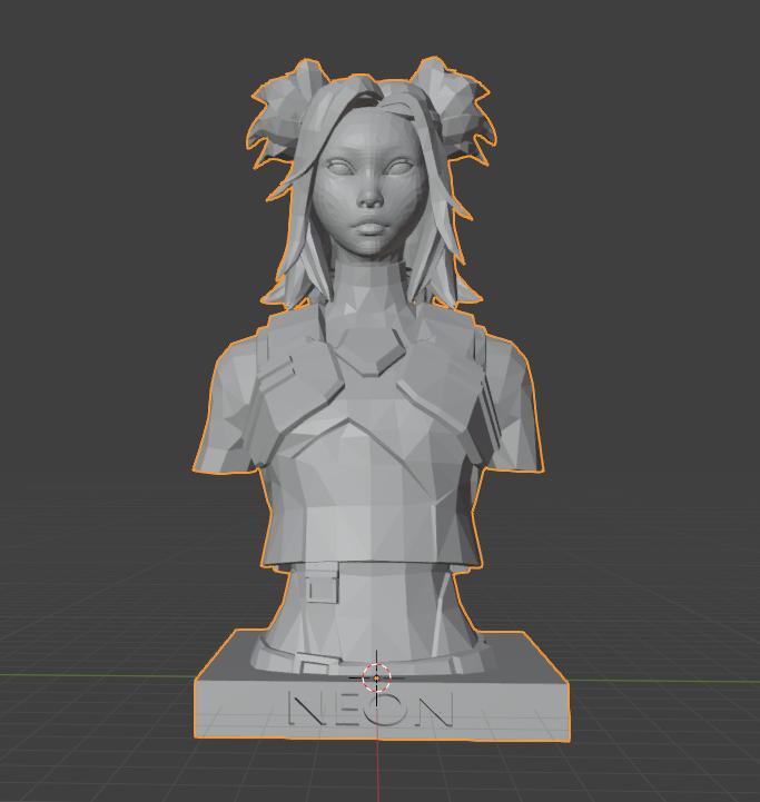 Neon Bust – Valorant 3D Printable Statue