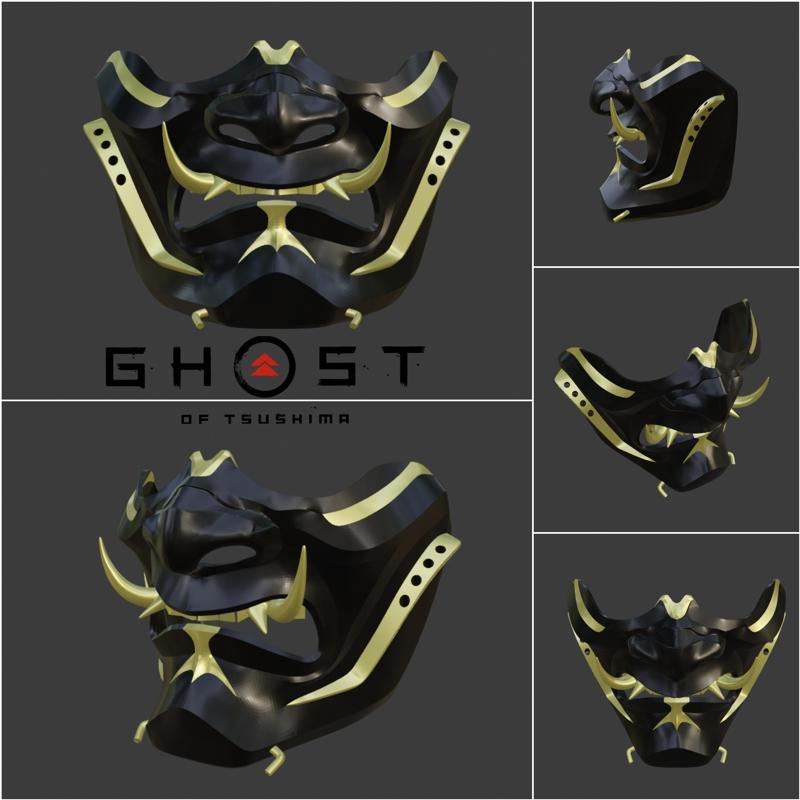 Jin Sakai mask - Guardians Scowl from Ghost of Tsushima