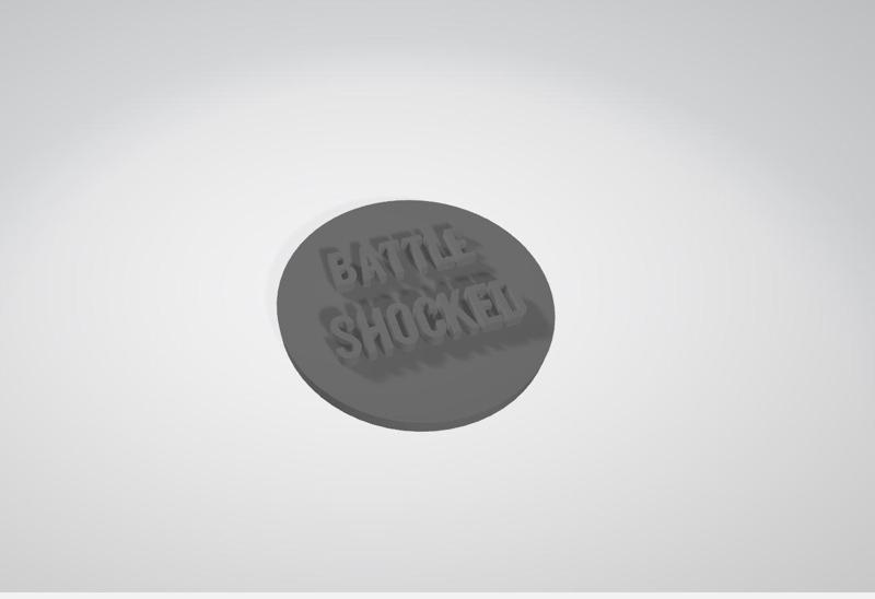 Plain Battleshock Token for 10th ed