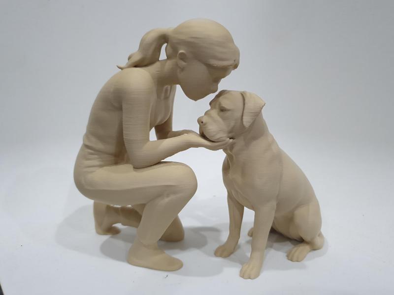 Soul Dog Woman with Dogo Argentino